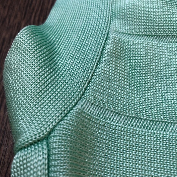 Y2K French Connection Classic One Shoulder Mint Green Bandage Dress - Picture 10 of 17